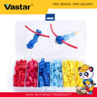 Vastar หัวต่อสายไฟแบบตัว T-Tap,ขั้วต่อสายไฟฟ้าแบบรวดเร็วตัดการเชื่อมต่อด้วยตนเองจำนวน60ชิ้น