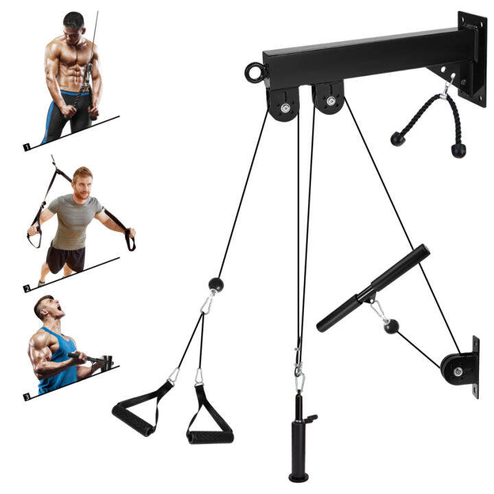DIY Pulley Rope Homemade Home High Pull Down Arm Strength Triceps