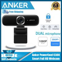 Anker PowerConf C300 Smart Full HD Webcam AI-Powered Framing &amp; Autofocus 1080p Webcam with Noise-Cancelling Microphones