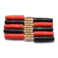 【YF】 10pcs/lot 2mm/4mm Red Black Gold Plated Wire Solder Type Male Banana Plug Connecter