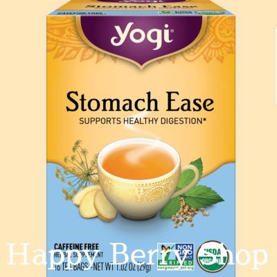 ชา YOGI ORGANIC HERBAL TEA 🍃⭐Stomach Ease⭐🍵 ชาโยคี ชาสมุนไพรออแกนิค ชาเพื่อสุขภาพ จากอเมริกา🇺🇸 1 กล่องมี 16 ซอง