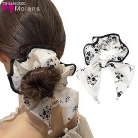 ✳▤✱ Molans Oversized Headband Organza Hair Bow With Elastic Headband Women Girls Ponytail Fashion Hair Rope Hair Accessories