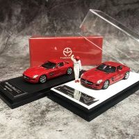 Time Micro 1:64รุ่นรถ SLS โลหะผสมหล่อขึ้นรูปคอลเลกชันโลหะสีแดง