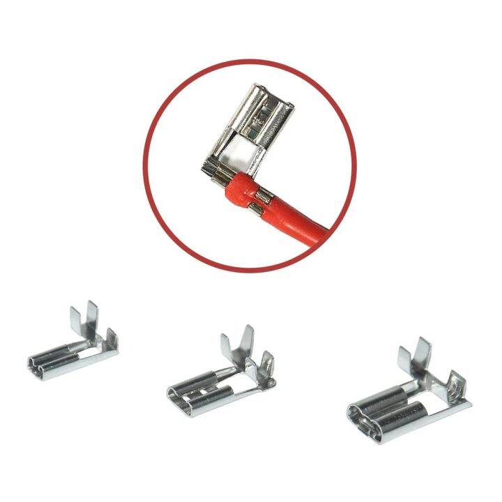 50Pcs/Lot Flag Spade Female Quick Disconnects 2.8/4.8/6.3mm Gauge