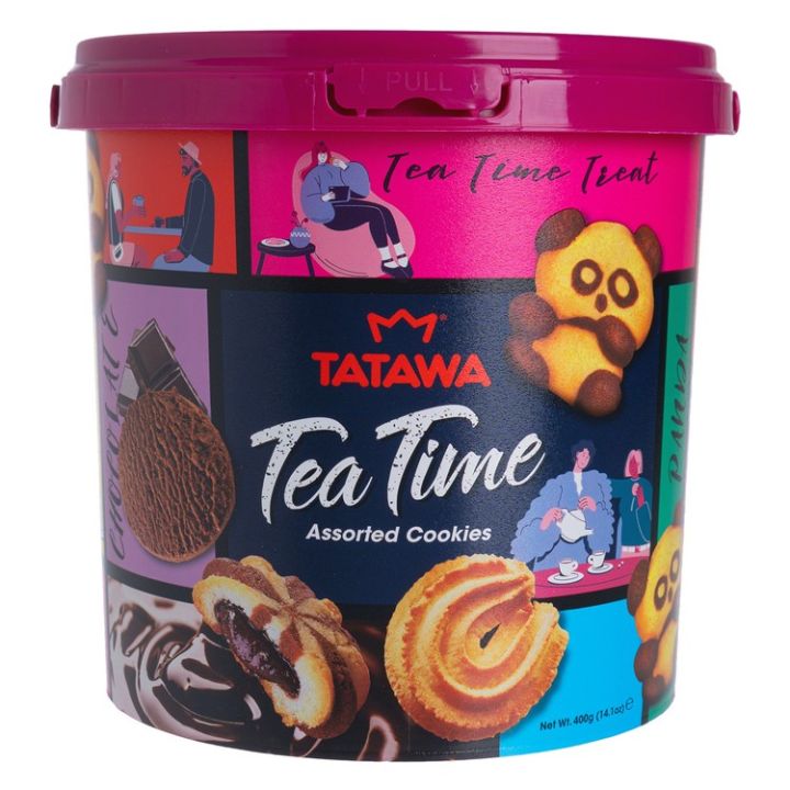 new-คุกกี้ถัง-ทาทาวา-tatawa-tea-time-assorted-cookies-คุกกี้รุ่นถัง-ถังใหญ่จุกๆ-400g