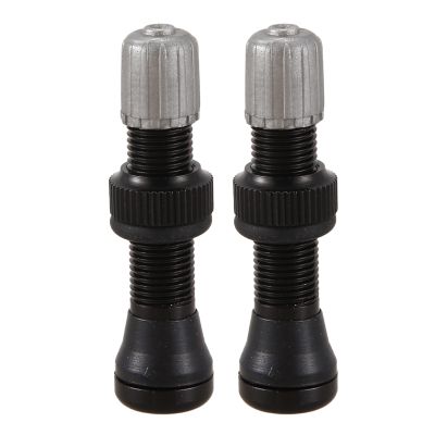 2X Tubeless Valve Bicycle Valve for Road Bicycle Tubeless Tires Brass Core Alloy Stem Black
