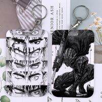 Horrible Anime Berserk Keychain Card Holder Guts Griffith Keychains Business Holders Bank Bus ID Credit Cards Key Ring Chains Key Chains