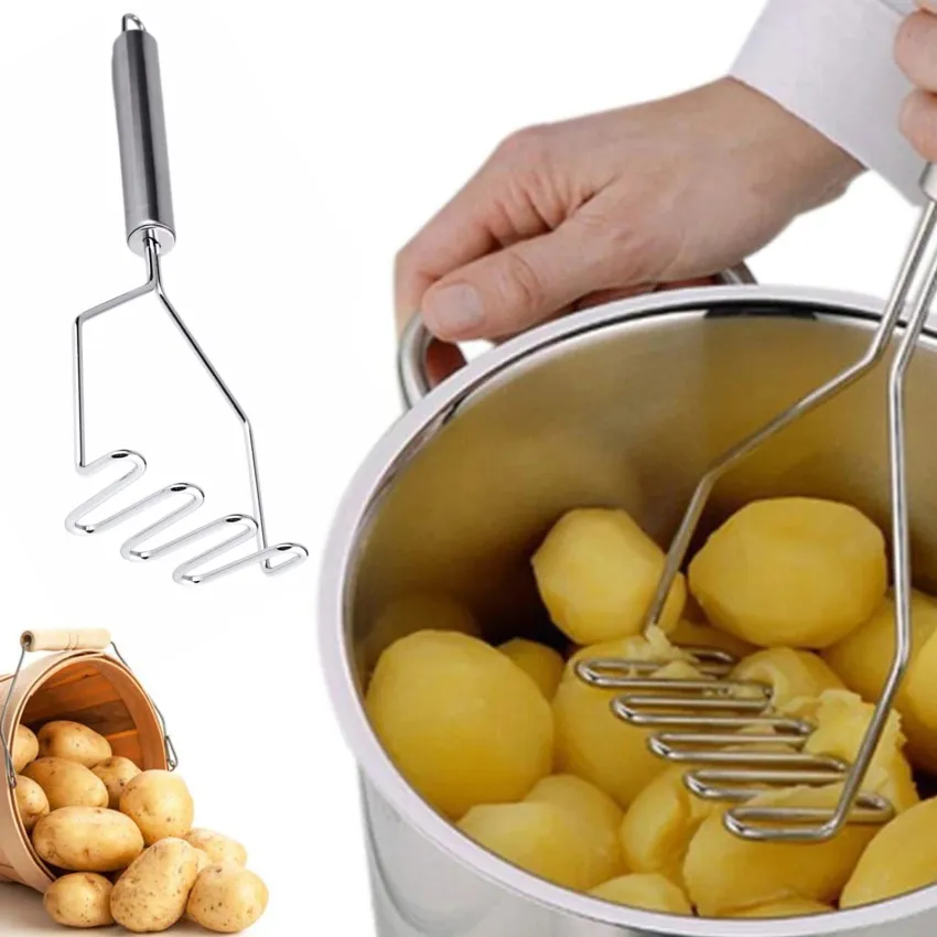 Stainless Steel Potato Pressure Mud Machine Potatoes Masher Kitchen Tools 