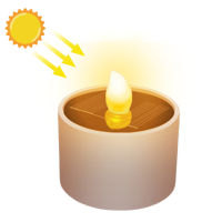 Solar Candles Solar Powered Flameless Flickering Tea Light IP42 Waterproof Solar Powered Operated Great For Lantern Garden Yard