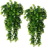hotx【DT】 Artificial Eucalyptus Vine for Garden Leaves Fake Outdoor Wall Hanging Wedding Decoration