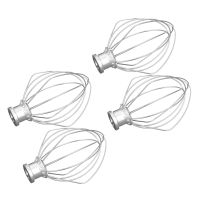 4 Pack Stainless Steel Wire Whip Mixer Attachment for K45WW Flour Cake Balloon Whisk Egg Cream Stirrer