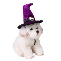 Pet Halloween Wizard Hat Adjustable Cute Pet Witch Hat For Small Dog Cat Halloween Pet Witch Hats For Dog Cat Halloween Party