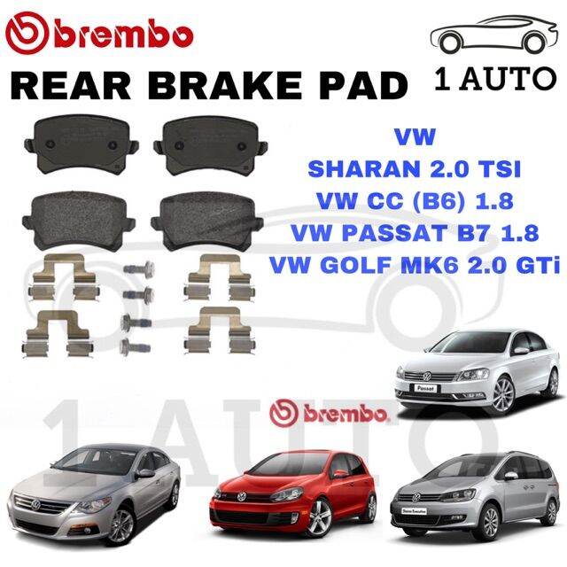GENUINE BREMBO REAR BRAKE PAD VW GOLF MK6 GTi VW CC B6 1.8 VW PASSAT B7
