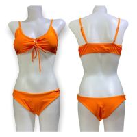 ชุดว่ายน้ำทูพีช สีส้มสดใส