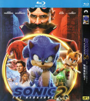 ?【READYSTOCK 】? American Action Science Fiction Cartoon Animation Movie Sonic Hedgehog 1+2 Blu-Ray Bd Hd 2 Disc YY