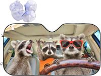 Funny Raccoon Animal Windshield Sunshade For Car SUV Truck Foldable UV Ray Reflector Front Window Sunshade Sunshades