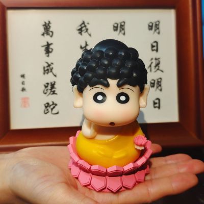 Crayon Shin-chan Cosplay Sakyamuni Action Figure Lotus Blossom Model Dolls Gift For Kids Car Decor Ornament Toys