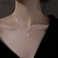 MIAOYA Fashion Jewelry Shop การออกแบบกระบวยใหญ่ สร้อยคอสำหรับสุภาพสตรี INS จี้เพทายสำหรับนักเรียน ของขวัญวันเกิดที่สวยหรู