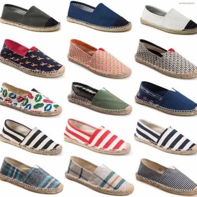 COD DSFGERERERER New linen shoes women s shoes breathable fisherman shoes women s flat-bottomed one-footed lovers straw shoes espadrille canvas shoes summer