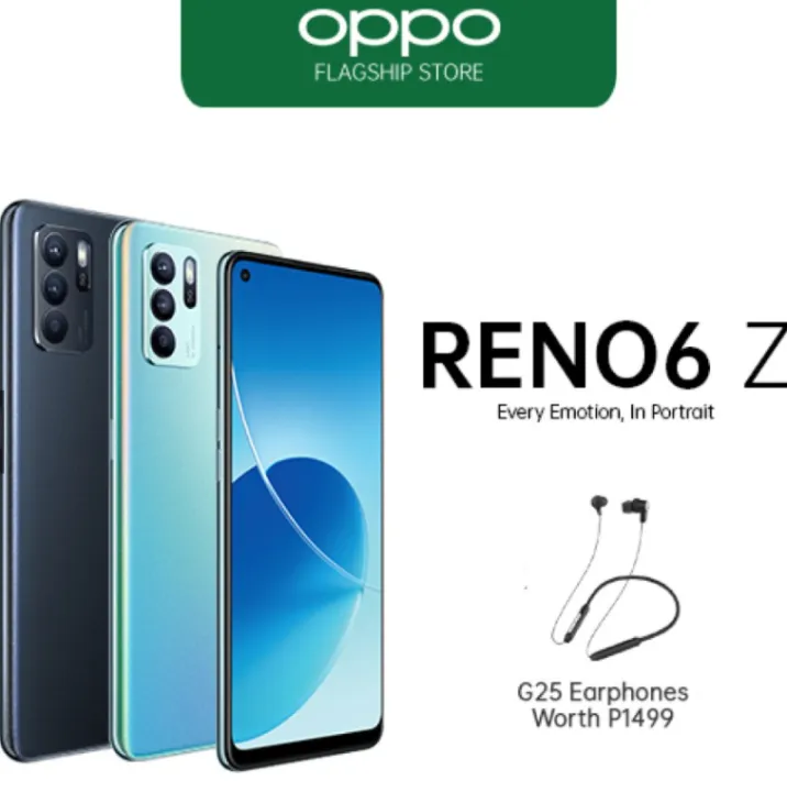 New] Oppo Reno6 Z 5g 6 128gb Bokeh Flare Portrait Stylish And Sleek Design Smartphone Cod