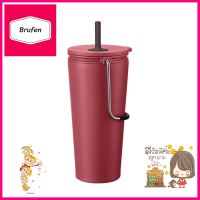 แก้วน้ำสูญญากาศ+หลอด LOCKNLOCK TUMBLER 540 มล. สีชมพูVACUUM TUMBLER WITH STRAW LOCKNLOCK TUMBLER 540ML PINK **หมดแล้วหมดเลย**