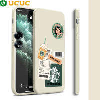 เคส UCUC สำหรับ OPPO A38 /OPPO Oppoa38 A18เคสโทรศัพท์ Oppoa18สำหรับเด็กผู้หญิงเด็กผู้ชายใหม่สั่งซื้อ Starbucks คลุมทั้งหมดซิลิโคนกันกระแทก