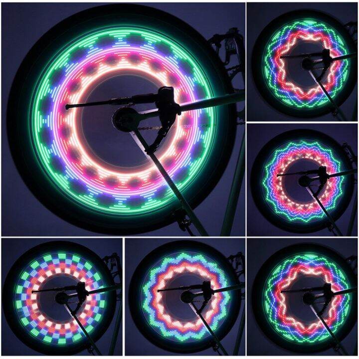 32-led-โหมด-cool-2-side-night-กันน้ำล้อสัญญาณไฟสะท้อนแสง-rainbow-ยางจักรยานจักรยานคงที่-spoke-เตือน-light