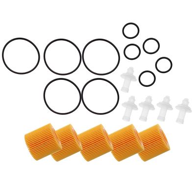 5 Pcs Oil Filter Set 04152-YZZA6 for Toyota Corolla Prius Scion Im Xd