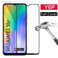 ℡ case for huawei y6p tempered glass screen protector on y 6p 6 y6 p 6.3 cover protective phone coque bag global huaweiy6p safety