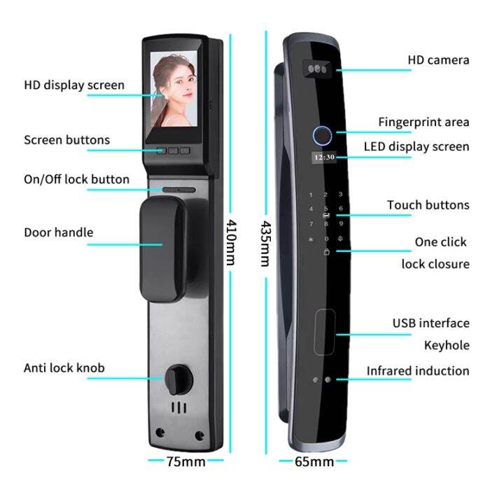 แอป-wifi-อัตโนมัติเต็มรูปแบบ3d-จดจำใบหน้าล็อคอัจฉริยะลายนิ้วมือกุญแจการ์ดไบโอเมตริกซ์ล็อคดิจิตอลล็อคอัจฉริยะที่บ้าน