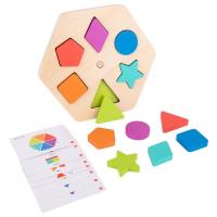 Toddler Shape Puzzle Spin Wood Puzzles Geometric and Color Quick Matching Board Shape Learning Toys Parent-Child Interactive Games Sensory Educational Toys. sincere