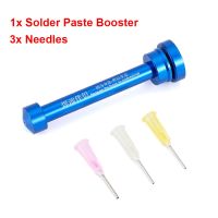 ☋◐❂ Solder Booster Aluminum alloy Booster Paste Flux Welding Soldering Oil Pusher Manual Syringe Plunger Dispenser Repair
