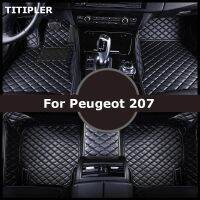 เสื่อปูพื้นรถทิพเลอร์สำหรับ Peugeot 207 207CC 207SW ฟุตโคเช่พรม