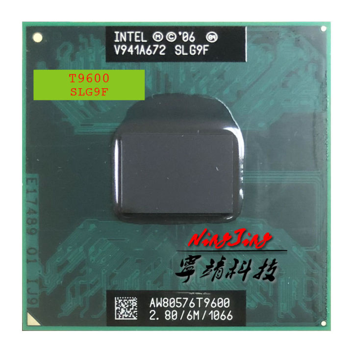 In Core 2 Duo T9600 SLG9F SLB47 2.8 GHz Dual-Core Dual-Thread CPU Processor 6M 35W Socket P