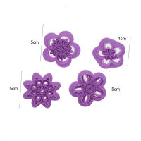 4pcs mandala Cherry Flower Pattern Plastic Stamp Embossing Diedesigner DIY Clay Jewelry Texture ceramic Polymer Clay Tools