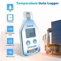 TempU08 Temperature Data Logger 32000 Capacity PDF Report Support Reuse IP67 Temperature Record Cold Chain Recorder