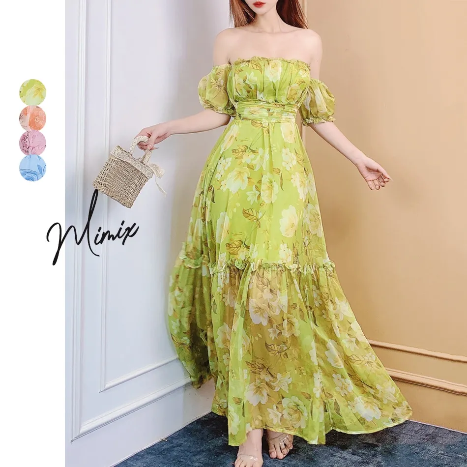 Mới) Mã H5200 Giá 890K: Váy Đầm Liền Thân Nữ Taryc Dài Tay Hàng Mùa Hè  Phong Cách Âu Mỹ Thời Trang Nữ Đồ Đi Biển Váy Maxi Chất Liệu Vải Voan