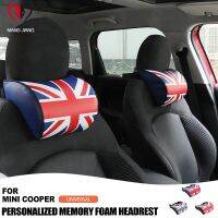 For Mini Cooper Universal Four Seasons F55 R60 Memory Foam Car Neck Support Headrest Pillow PU Leather Interior Car Accessories