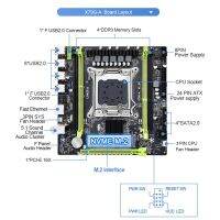 เมนบอร์ด + CPU + เมนบอร์ด RAM + CPU + X79G RAM JINGSHA-ชุดวงจรหลักที่มีหน่วยประมวลผล2650V2 E5 DDR3 2*16G = 32GB ช่องคู่ LGA2011ชุด NVME M.2 SATA 3.0 Xeon