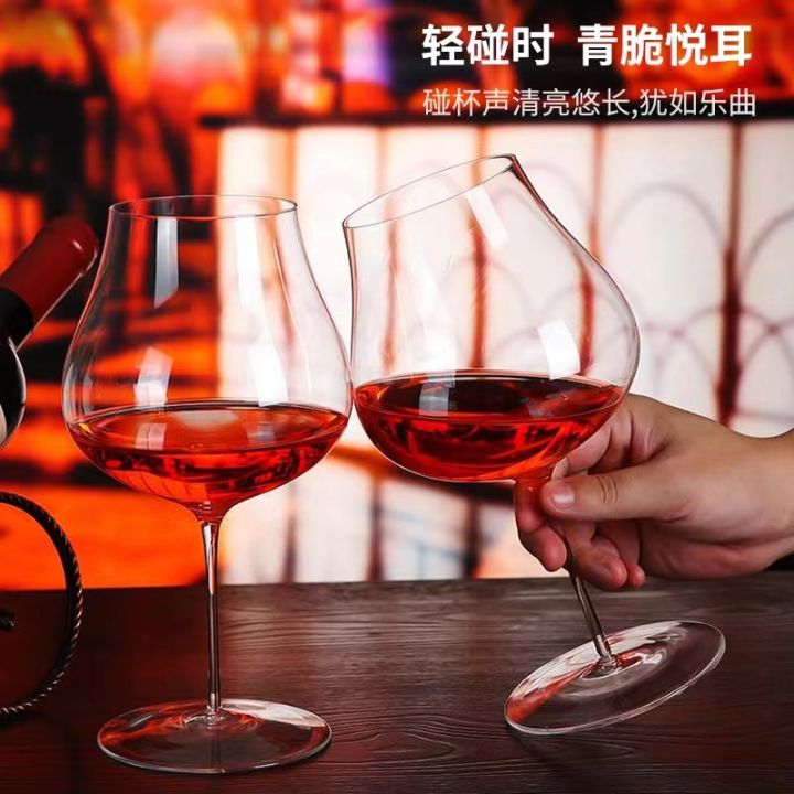 แท่งบางเฉียบแก้วไวน์แดงคริสตัลแก้วไวน์หลอดไฟติดบ้านหรูหราแก้วไวน์แดงคริสตัลไวน์แดงแชมเปญแก้วกระจก-linguaimy