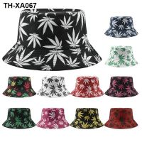 European and restoring ancient ways fashion printing maple leaf fisherman hat outdoor travel topi double basin of cap