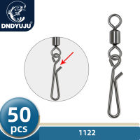 DNDYUJU 50 pcs สแตนเลสตกปลา Quick Snap Rolling Swivels Fishing Connector ปลาคาร์พอุปกรณ์ตกปลาเครื่องมือตกปลา-SLPPP STORE