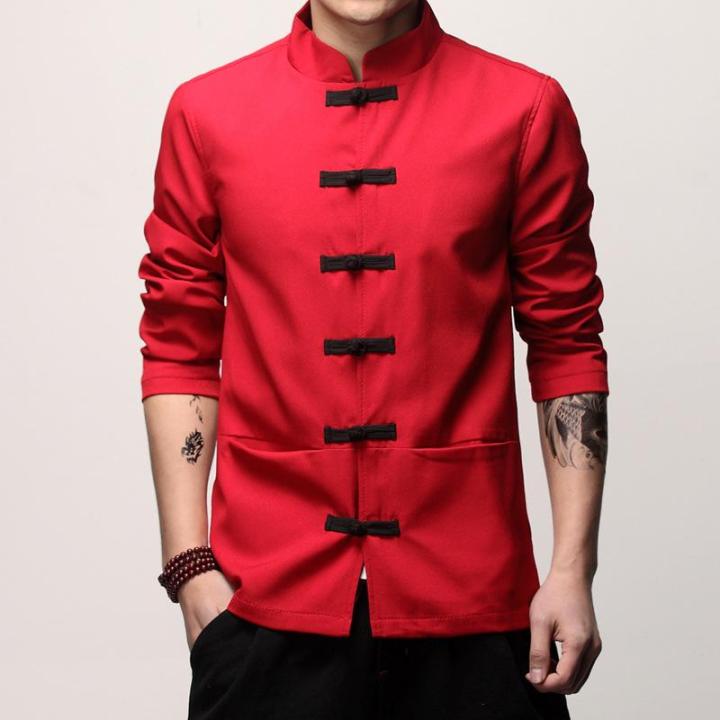 เสื้อแจ็คเก็ตเสื้อชายสำหรับผู้ชาย-ชุดจีนโบราณ-sp-ฤดูใบไม้ร่วงชุดจีนชุดกังฟูไทชิ-cn-003-master