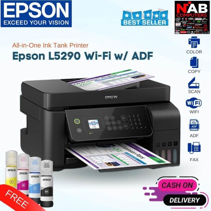 PRINTER EPSON ECOTANK L5290 A4 WIFI AllINONE INK TANK WITH ADF