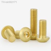 ✇™ 2-10pcs M2 M2.5 M3 M4 M5 M6 m8 pure brass allen screw ISO7380 brass button head hex socket screw