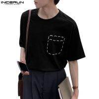 Incerun เสื้อยืดแขนสั้นลําลอง ออกแบบดี ด้ายสมเหตุสมผล สําหรับผู้ชาย QC7311700