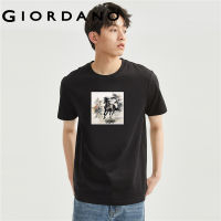 GIORDANO Men Art Series T-Shirts Summer 100% Cotton Print Tee Crewneck Short Sleeve Fashion Relaxed Casual Tshirts 91093111