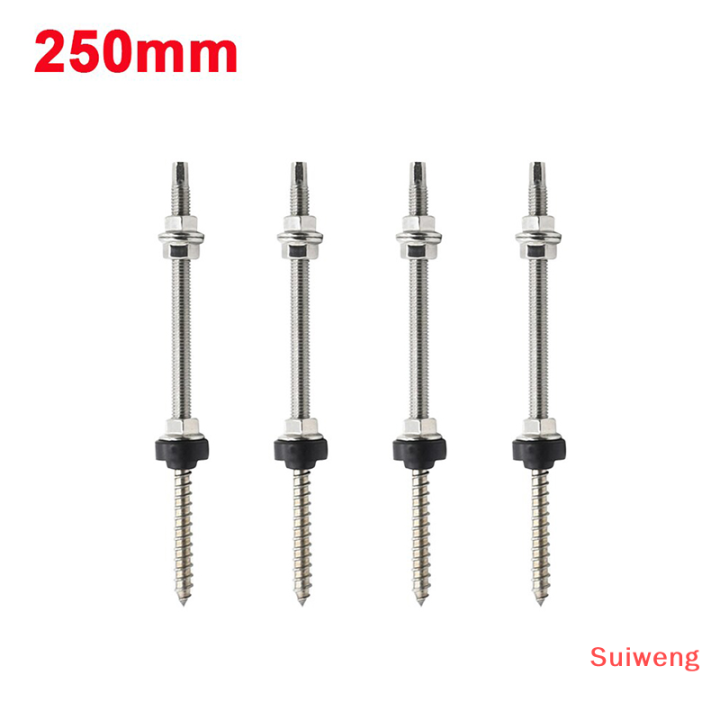 Suiweng hanger bolts, PV system, hanger bolts, M10 x 200 250 mm, 304