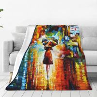 Ready Stock Rain Princess - Leonid Afremov Blanket Bedspread On The Bed Soft Sofa Bed For Winter