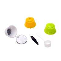 【YF】 Cápsulas de café recarregáveis com escova colher vagens reutilizáveis filtro universal Dolce Gusto A 3 pcs